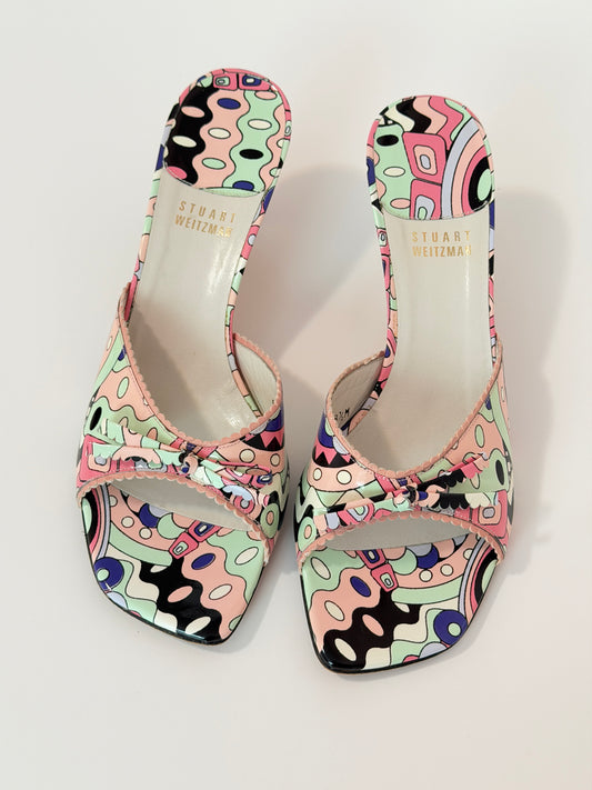 Stuart Weitzman pop art slides - size 8.5
