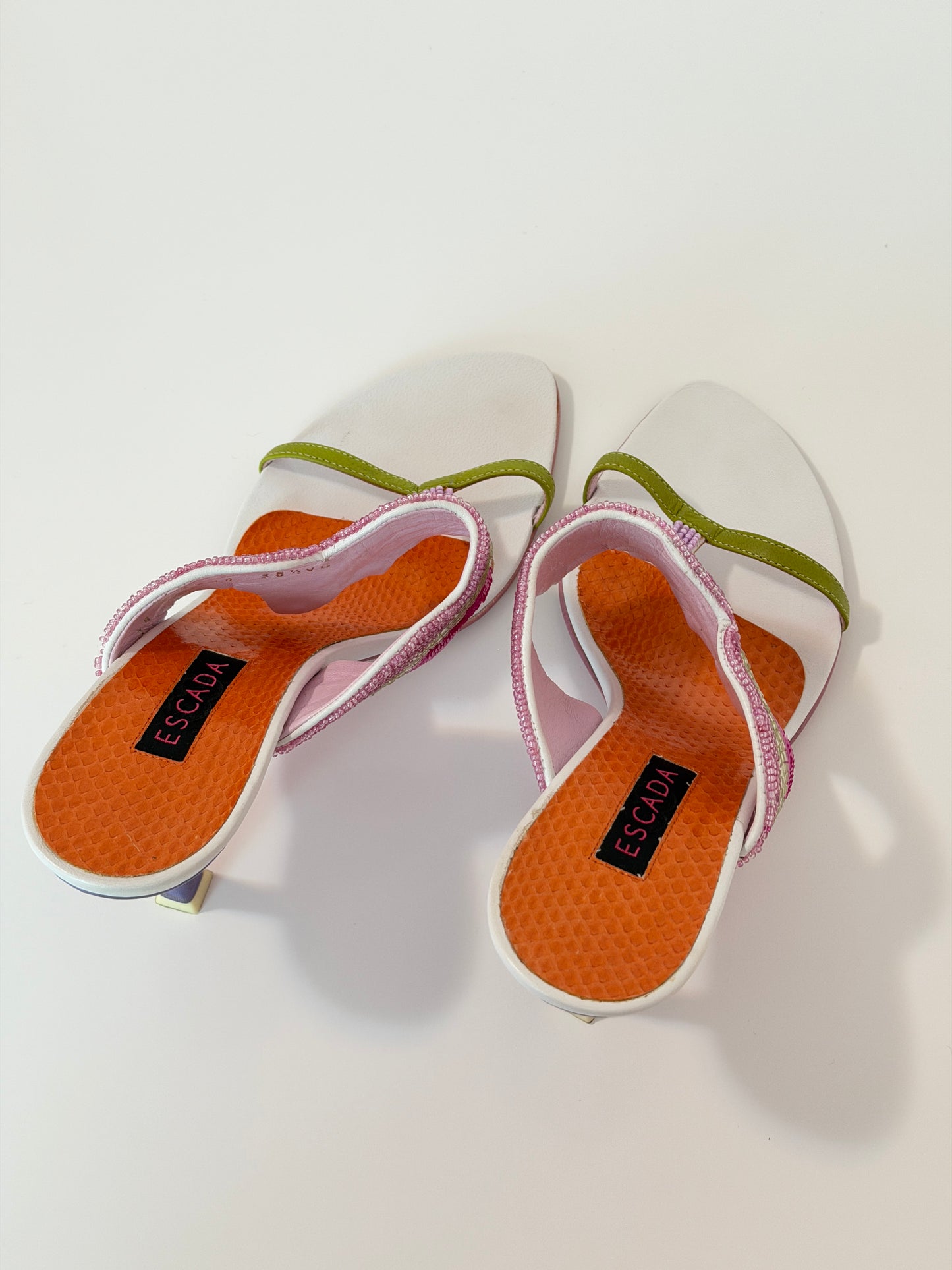 Escada Exotics Y2K beaded slides - size 8.5
