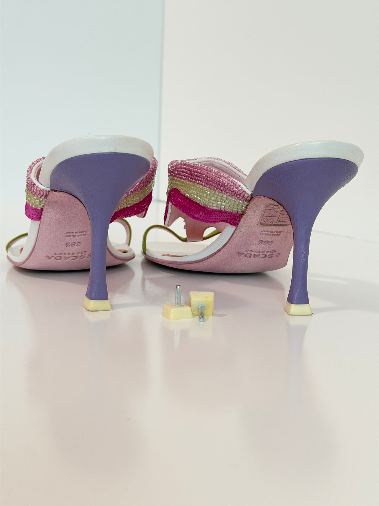 Escada Exotics Y2K beaded slides - size 8.5