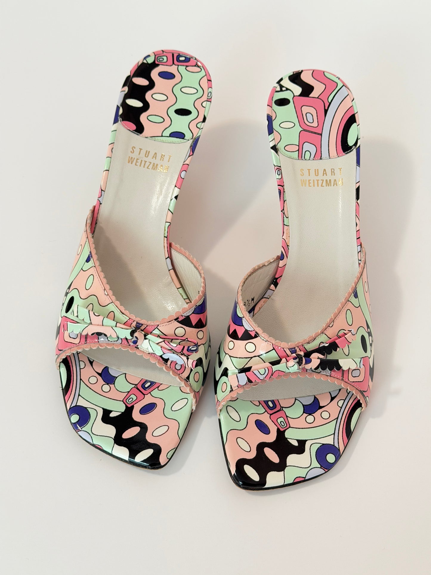 Stuart Weitzman Y2K pop art slide - size 8.5