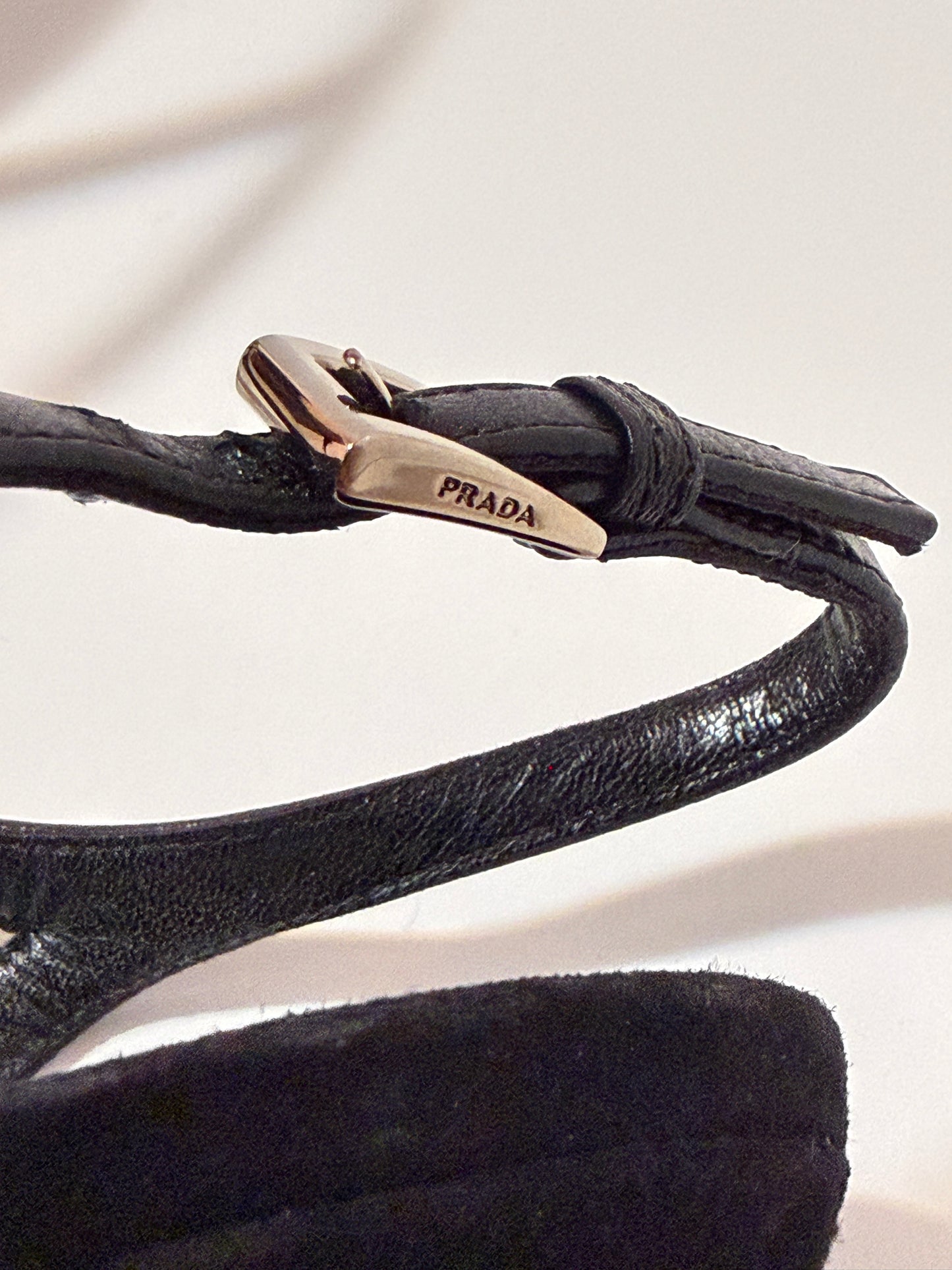 Prada fairy black suede sandals - size 7.5