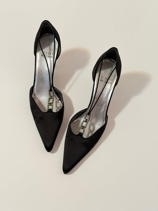 Stuart Weitzman 90's satin heels - size 8