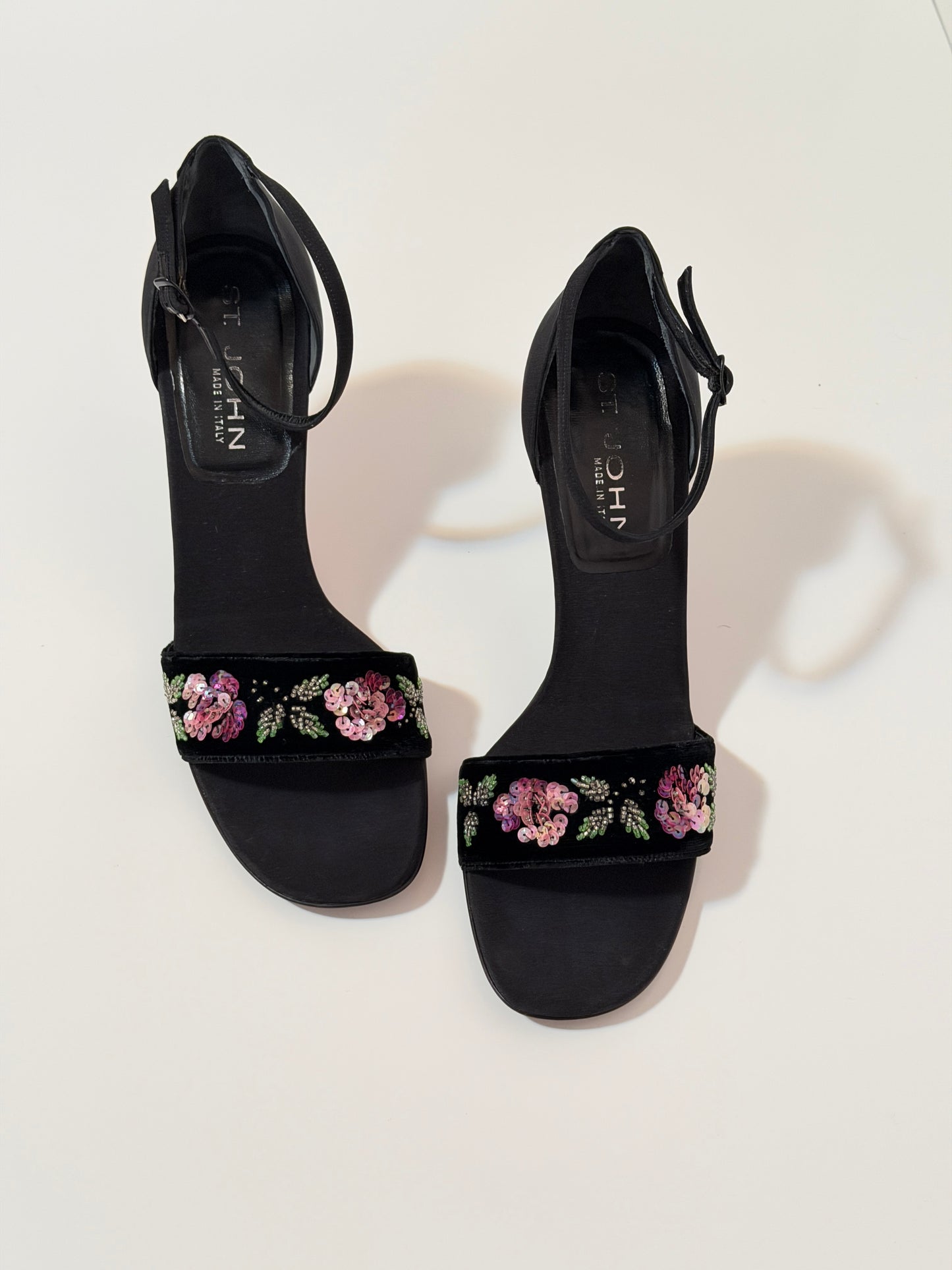 St. John velvet sequin sandals - size 8.5