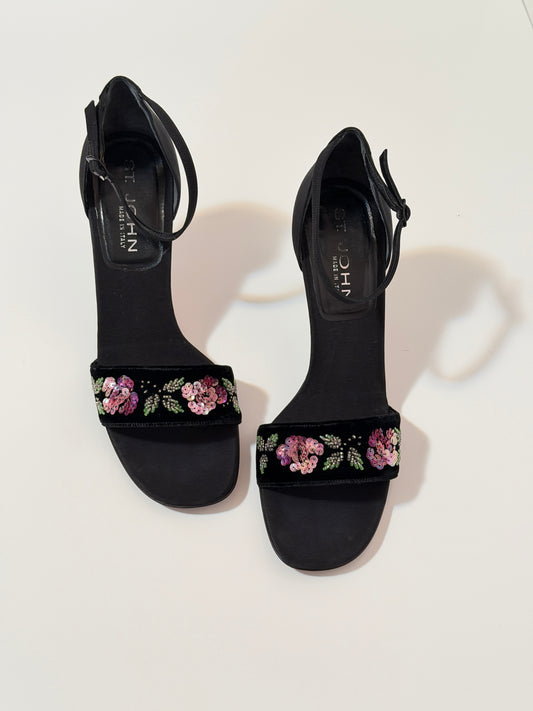 St. John velvet sequin sandals - size 8.5