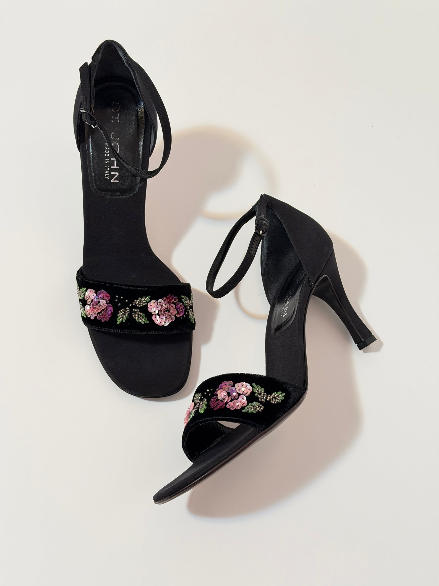 St. John velvet sequin sandals - size 8.5