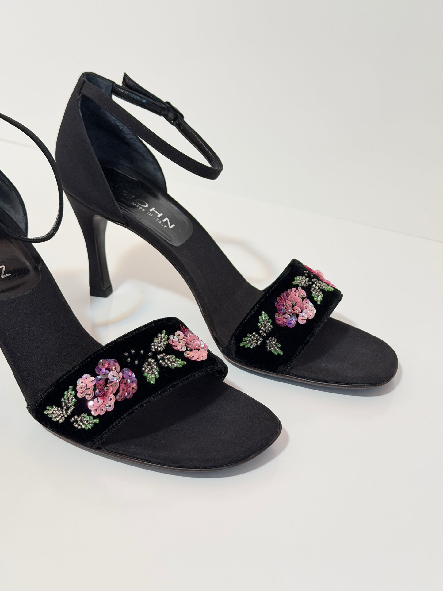 St. John velvet sequin sandals - size 8.5